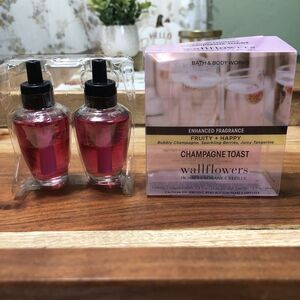 Bath & Body Works Wallflower Champagne Toast 2pk Home Fragrance Refill Fruitty